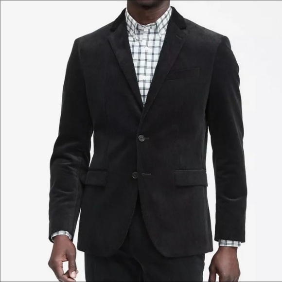 Banana Republic Corduroy Tailored Fit Blazer / Smoking Jacket - Picture 3 of 16